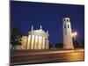 Vilnius Cathedral and Bell Tower at Dusk, Vilnius, Lithuania, Baltic States, Europe-Ian Trower-Mounted Photographic Print