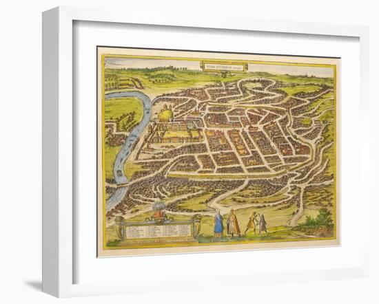 Vilnius (From Urbium Praecipuarum Mundi Theatrum Quintum by Georg Brau), 1580s-Frans Hogenberg-Framed Giclee Print