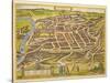 Vilnius (From Urbium Praecipuarum Mundi Theatrum Quintum by Georg Brau), 1580s-Frans Hogenberg-Stretched Canvas