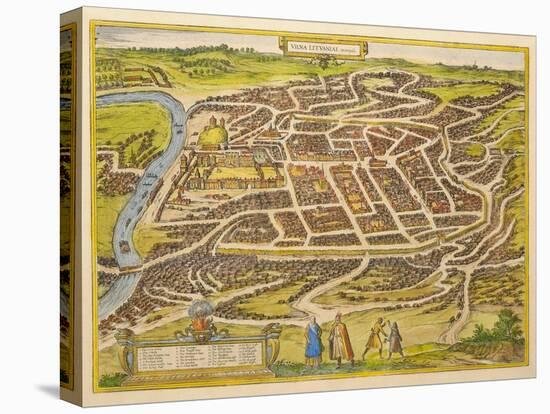 Vilnius (From Urbium Praecipuarum Mundi Theatrum Quintum by Georg Brau), 1580s-Frans Hogenberg-Stretched Canvas