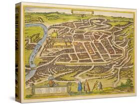 Vilnius (From Urbium Praecipuarum Mundi Theatrum Quintum by Georg Brau), 1580s-Frans Hogenberg-Stretched Canvas