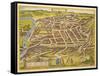 Vilnius (From Urbium Praecipuarum Mundi Theatrum Quintum by Georg Brau), 1580s-Frans Hogenberg-Framed Stretched Canvas