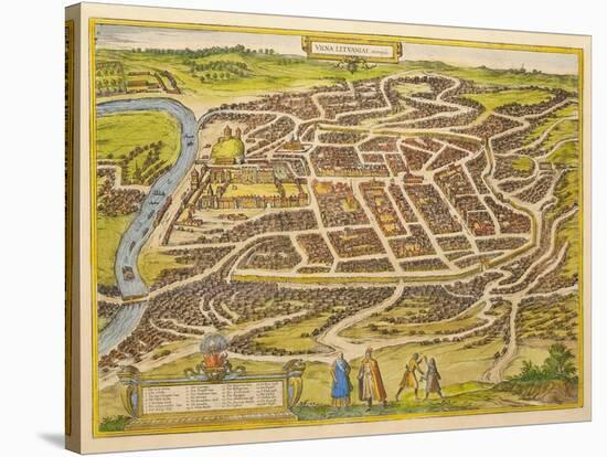 Vilnius (From Urbium Praecipuarum Mundi Theatrum Quintum by Georg Brau), 1580s-Frans Hogenberg-Stretched Canvas