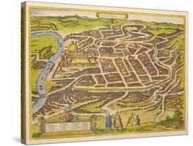 Vilnius (From Urbium Praecipuarum Mundi Theatrum Quintum by Georg Brau), 1580s-Frans Hogenberg-Stretched Canvas