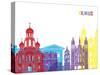 Vilnius Skyline Pop-paulrommer-Stretched Canvas