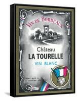 Vin De Bordeaux Wine Label - Europe-Lantern Press-Framed Stretched Canvas