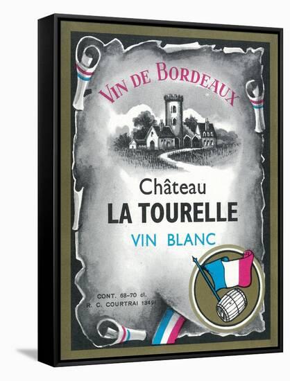 Vin De Bordeaux Wine Label - Europe-Lantern Press-Framed Stretched Canvas