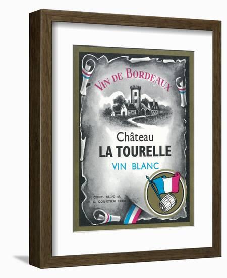 Vin De Bordeaux Wine Label - Europe-Lantern Press-Framed Art Print