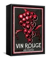 Vin Rouge Label-null-Framed Stretched Canvas