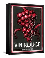 Vin Rouge Label-null-Framed Stretched Canvas