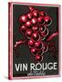 Vin Rouge Label-null-Stretched Canvas