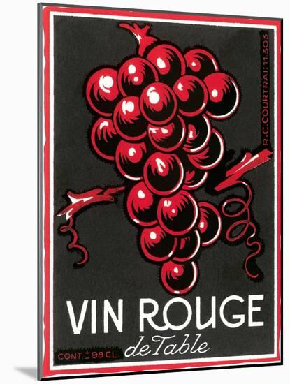 Vin Rouge Label-null-Mounted Art Print