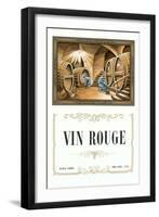 Vin Rouge Label-null-Framed Art Print