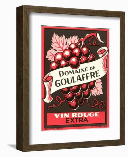 Vin Rouge Label-null-Framed Art Print