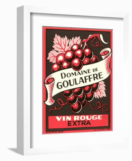 Vin Rouge Label-null-Framed Art Print