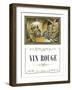 Vin Rouge Wine Label - Europe-Lantern Press-Framed Art Print