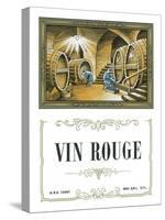 Vin Rouge Wine Label - Europe-Lantern Press-Stretched Canvas