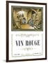 Vin Rouge Wine Label - Europe-Lantern Press-Framed Art Print