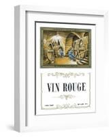 Vin Rouge Wine Label - Europe-Lantern Press-Framed Art Print