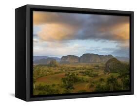 Vinales Valley From Grounds of Hotel Los Jasmines Showing Limestone Hills Known As Mogotes, Cuba-Lee Frost-Framed Stretched Canvas