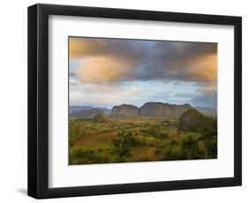 Vinales Valley From Grounds of Hotel Los Jasmines Showing Limestone Hills Known As Mogotes, Cuba-Lee Frost-Framed Photographic Print