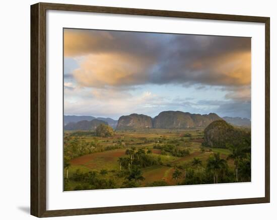 Vinales Valley From Grounds of Hotel Los Jasmines Showing Limestone Hills Known As Mogotes, Cuba-Lee Frost-Framed Photographic Print