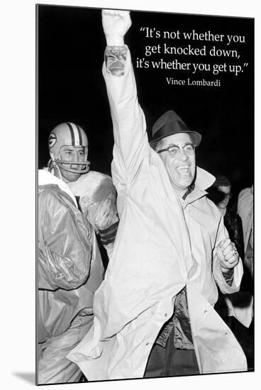 Vince Lombardi Get Back Up Quote Sports Archival-null-Mounted Photo