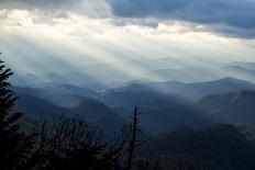 Setting Sun on Mountains in the Blue Ridge Mountains of Western North Carolina-Vince M. Camiolo-Laminated Photographic Print