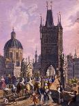 Powder Tower and Prikopy Street-Vincenc Morstadt-Giclee Print