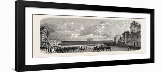 Vincennes. Castle Courtyard from the South. 1855-null-Framed Giclee Print