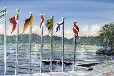 Flags on Lac Leman, 2010-Vincent Alexander Booth-Giclee Print