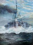 IJN Hiei and Akatsuki light up USS Atlanta, Guadalcanal 1942, 2018-Vincent Alexander Booth-Giclee Print