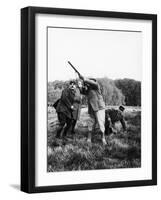 Vincent Auriol, Blasting Away at Pheasants-Dmitri Kessel-Framed Photographic Print