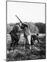 Vincent Auriol, Blasting Away at Pheasants-Dmitri Kessel-Mounted Photographic Print