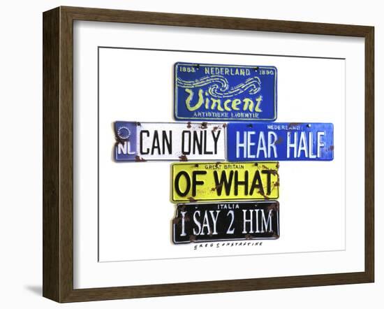 Vincent Hears Half-Gregory Constantine-Framed Giclee Print