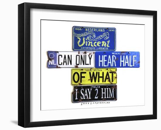 Vincent Hears Half-Gregory Constantine-Framed Giclee Print