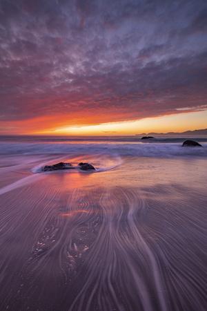 Moving Moody Sunset Seascape, Marshall Beach, San Francisco