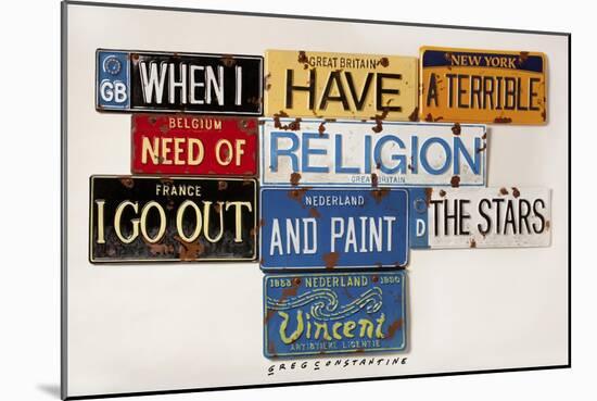 Vincent Need Religion-Gregory Constantine-Mounted Giclee Print