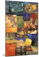 Vincent Van Gogh 150 Years Collage Art Print Poster-null-Mounted Poster