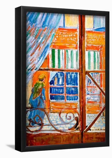 Vincent Van Gogh A Pork Butchers Shop Seen from a Window Art Print Poster-null-Framed Poster