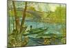 Vincent Van Gogh Angler and Boat at the Pont de Clichy Art Print Poster-null-Mounted Poster