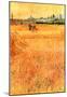 Vincent Van Gogh Arles View from the Wheat Fields Art Print Poster-null-Mounted Poster