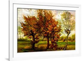 Vincent van Gogh Autumn Landscape with Four Trees-Vincent van Gogh-Framed Art Print