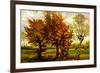 Vincent van Gogh Autumn Landscape with Four Trees-Vincent van Gogh-Framed Art Print