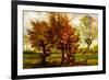 Vincent van Gogh Autumn Landscape with Four Trees-Vincent van Gogh-Framed Art Print