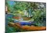 Vincent Van Gogh Bank of the Oise at Auvers Art Print Poster-null-Mounted Poster