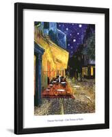 Vincent Van Gogh Cafe Terrace At Night Art Print Poster-null-Framed Art Print