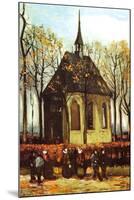 Vincent Van Gogh Congregation Leaving the Reformed Church in Nuenen-Vincent van Gogh-Mounted Art Print