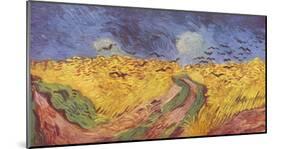 Vincent Van Gogh (Corn field with Ravens) Art Poster Print-null-Mounted Poster