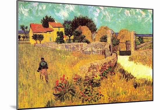 Vincent Van Gogh Farmhouse in Provence Art Print Poster-null-Mounted Poster